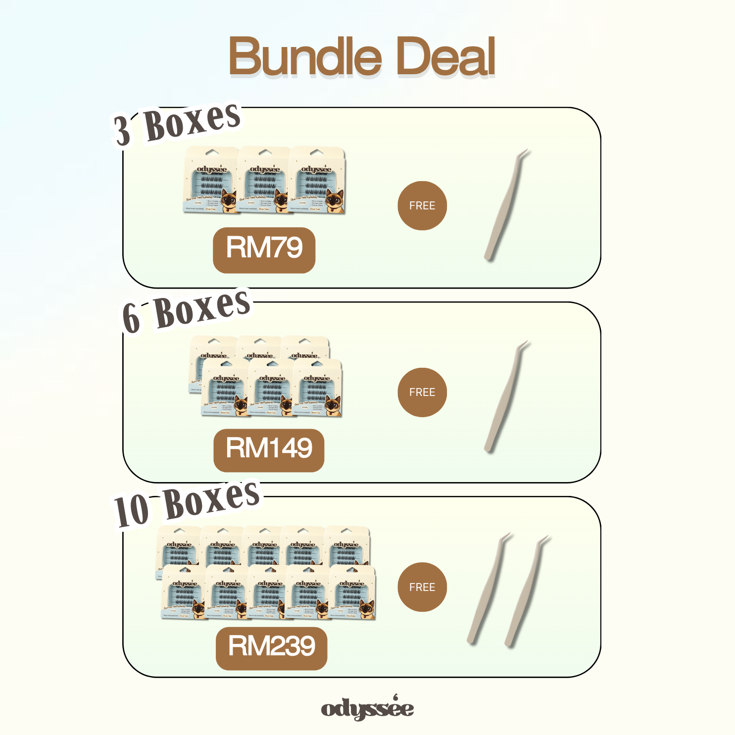 Odyssee Eyelashes - Small box | Bundle